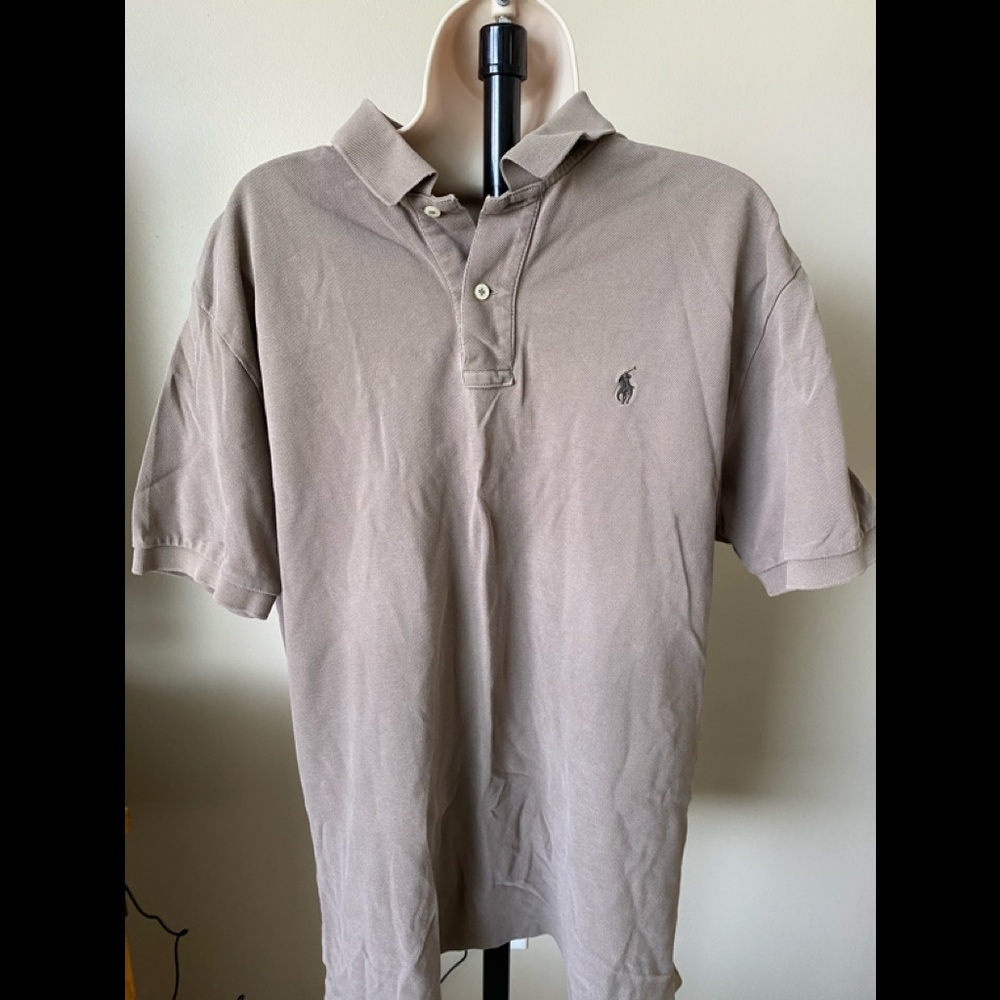 Ralph Lauren POLO Tan Short Sleeve SZ LARGE
